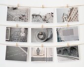 Paris Postcard Set, Framable Photo Cards, Gray, Paris Photography, 4x6 Art Prints