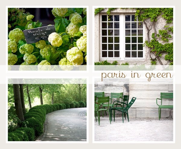 SALE - 8x10 Photo Collection, Paris in Green