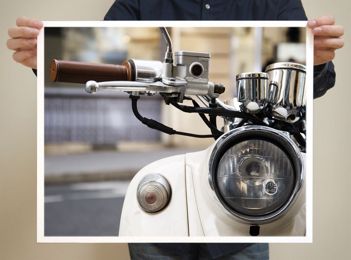 Paris Photography - Vespa, 16x20 French Large Art Prints, White Wall Art