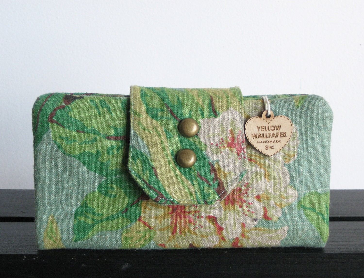 TY Wallet- Floral linen 6 slot wallet