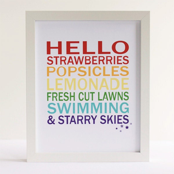 Hello Summer - 8x10 Print