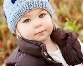 4-10 Years - Fish and Bubbles Knit Hat - Applique Fish Hat
