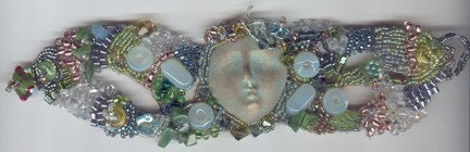 Angel Face Embroidered Cuff