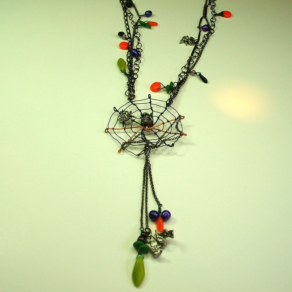 Halloween Spiders Lair Necklace