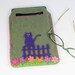 e-reader cover/ carrier, cat in the garden
