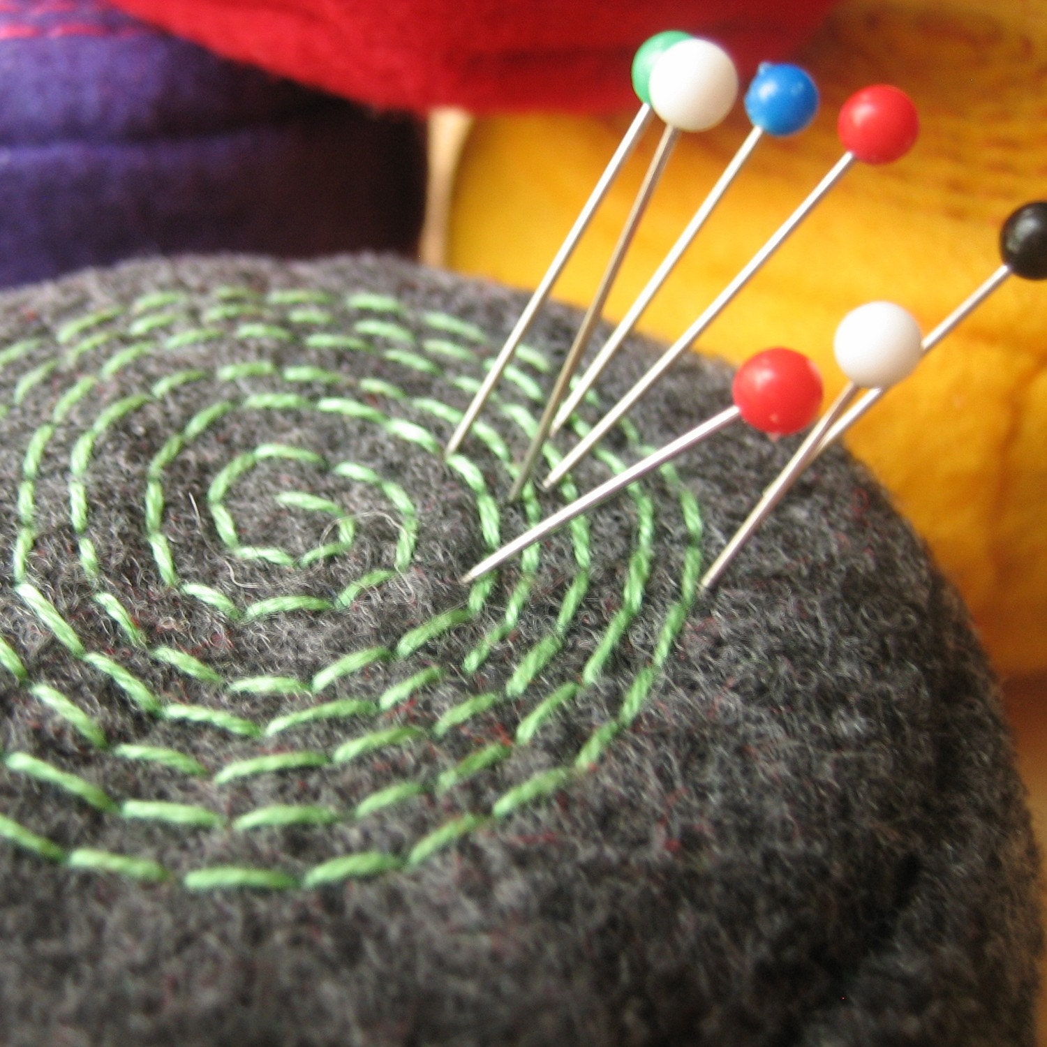 Pebble Pinwheel Pin Cushion