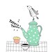 Print - Proud teapot - green