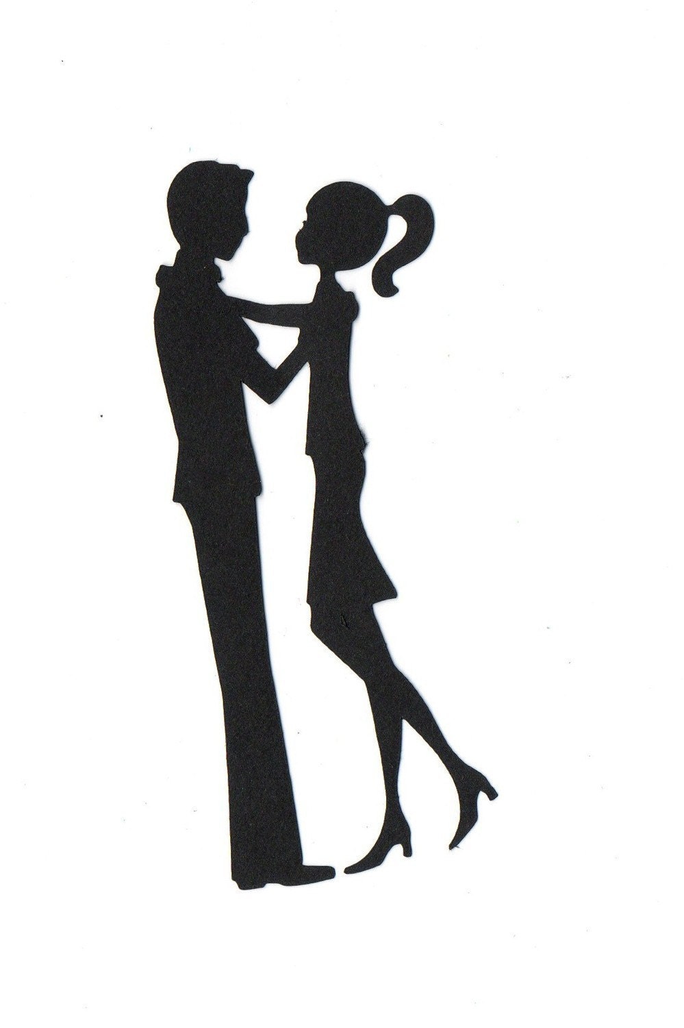 engaged couple silhouette
