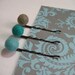 sweet peas - felt ball bobby pins (tranquility)
