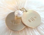 Personalized Initials Necklace / "Monogrammed Love" in GOLD