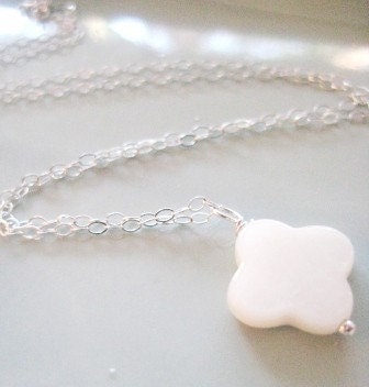 Clover Necklace - "Crossroads" - SPECIAL EDITION Mother of Pearl and Sterling SIlver