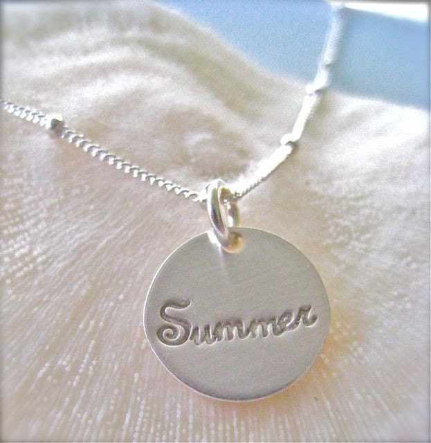 Pretty Little Names in Sterling and Script - SINGLE