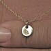 Tiny Initial Charm Necklace - "Initial Droplet in Gold"