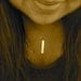 Gold Bar Charm Necklace - The Long Bar Initial in Gold