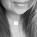 Personalized Square Pendant Necklace in Gold - "My Love and My Life"