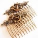 Anchor Antique Brass Hair Combs Nautical Rockabilly Regency Simple Chic Boat Trendy Bronze Navy Sailor