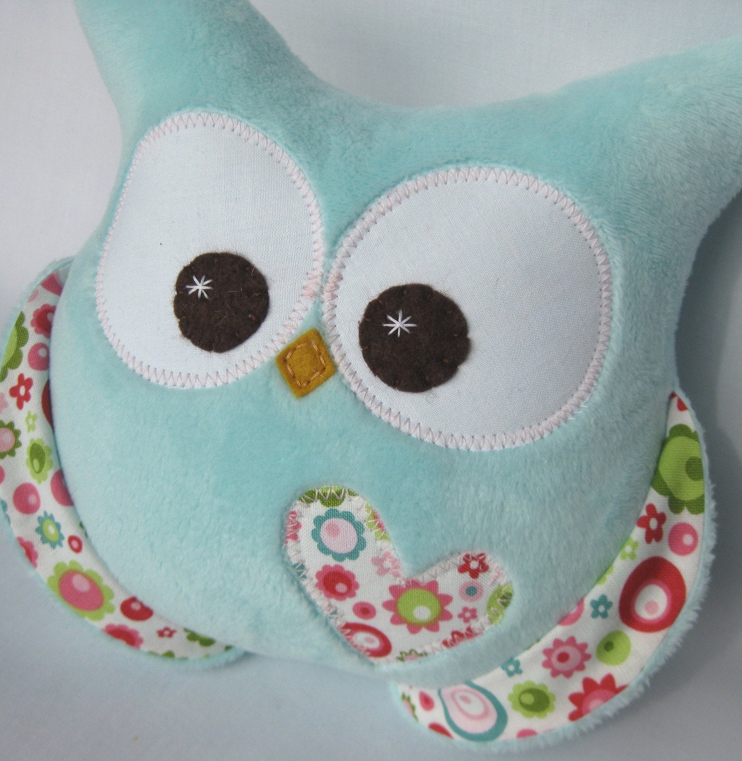 minky soft plush owl aqua minky riley blake fabric