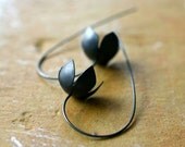 La Nuit Sterling Silver Bell Flower Earrings, Statement Earrings, Woodland Wedding, Wearable Art Jewelry