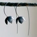 La Nuit Sterling Silver Bell Flower Earrings, Statement Earrings, Woodland Wedding, Wearable Art Jewelry