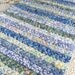 Earth Friendly Rag Rug in Blue and Green Stripes