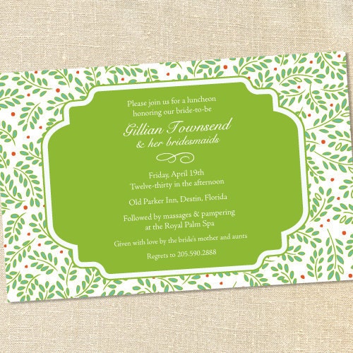Sweet Wishes 20 Modern Floral Bridal Baby Shower Graduation Invitations - Custom Quantities (As Low as 1.19 Each) Il_570xn