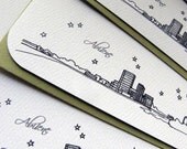 Abilene, Texas - United States - City Skyline Series - Notecards (8)
