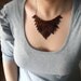 Brown Leather Fringe Necklace