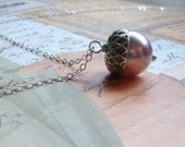 Acorn Pearl Necklace