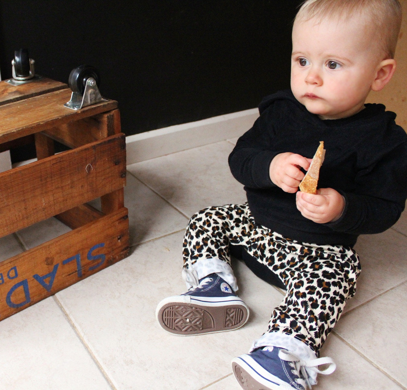 Cheetah skinny kids pants
