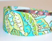 Fabric Covered Headband - Amy Butler Dancing Paisley, Wide Headband for Women or Girls