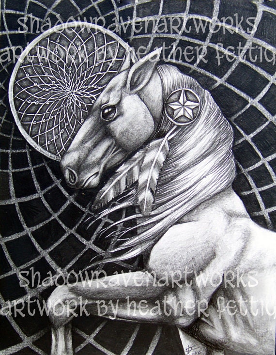 The Dream Horse matted original drawing