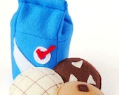 Pretend Food Milk and Cookies Felt Food Set