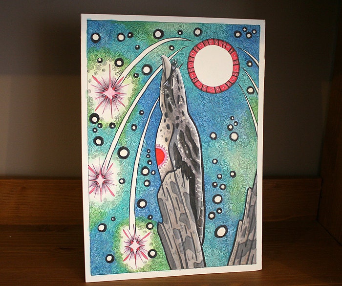Original Meditating Tawny Frogmouth as Totem