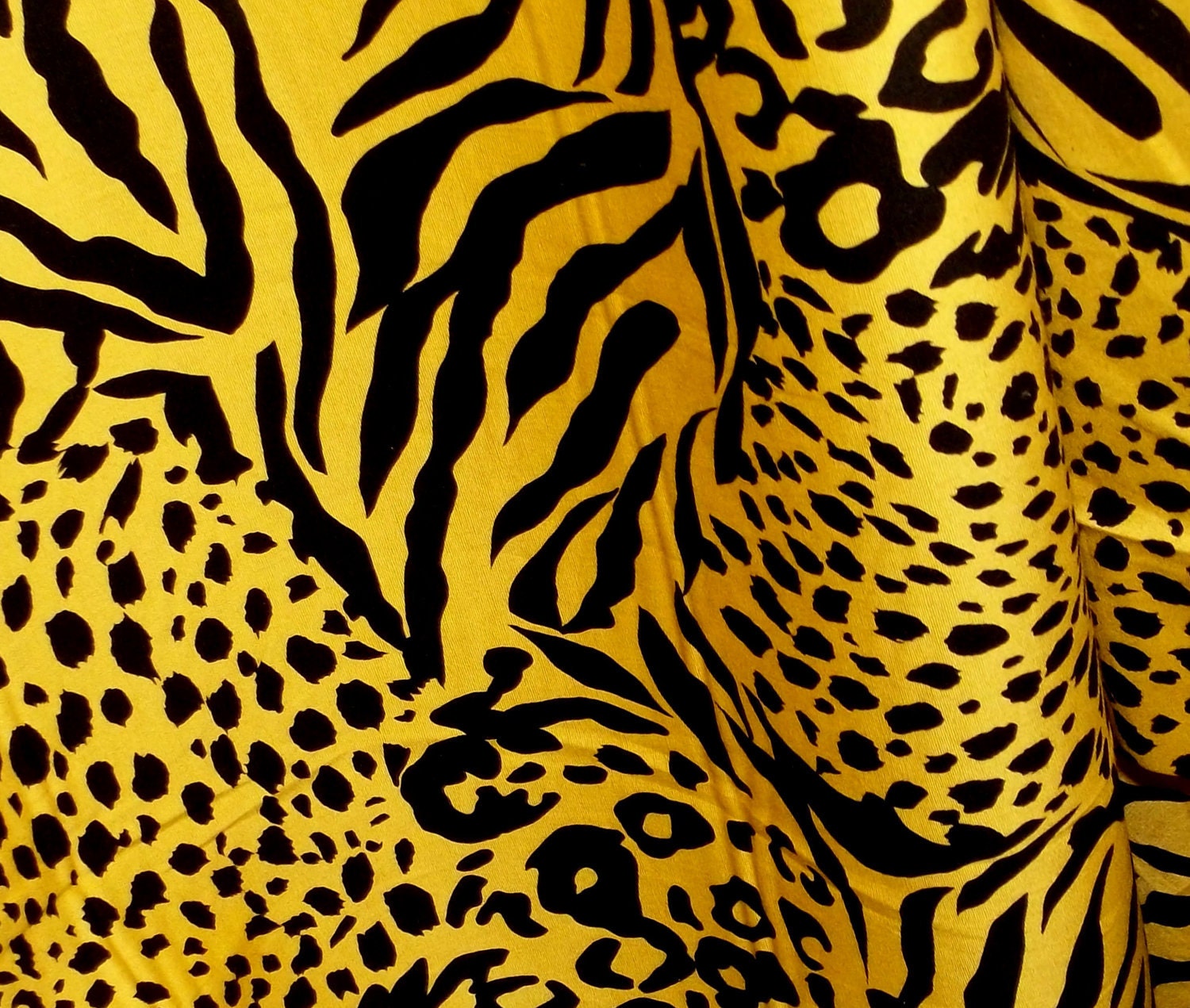 Yellow Leopard Fabric