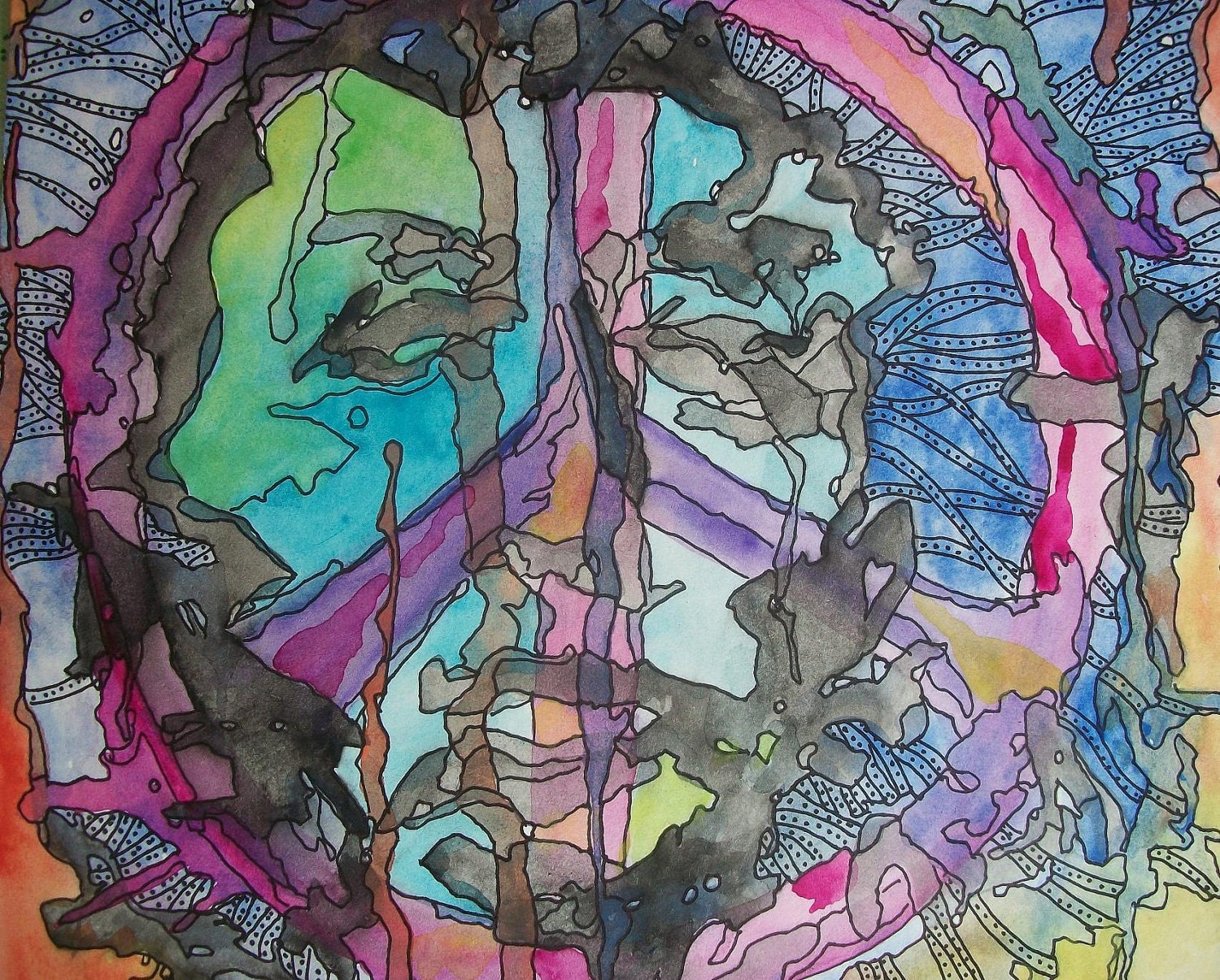 Jimi in Peace, Hippie Singleton Art, The Original