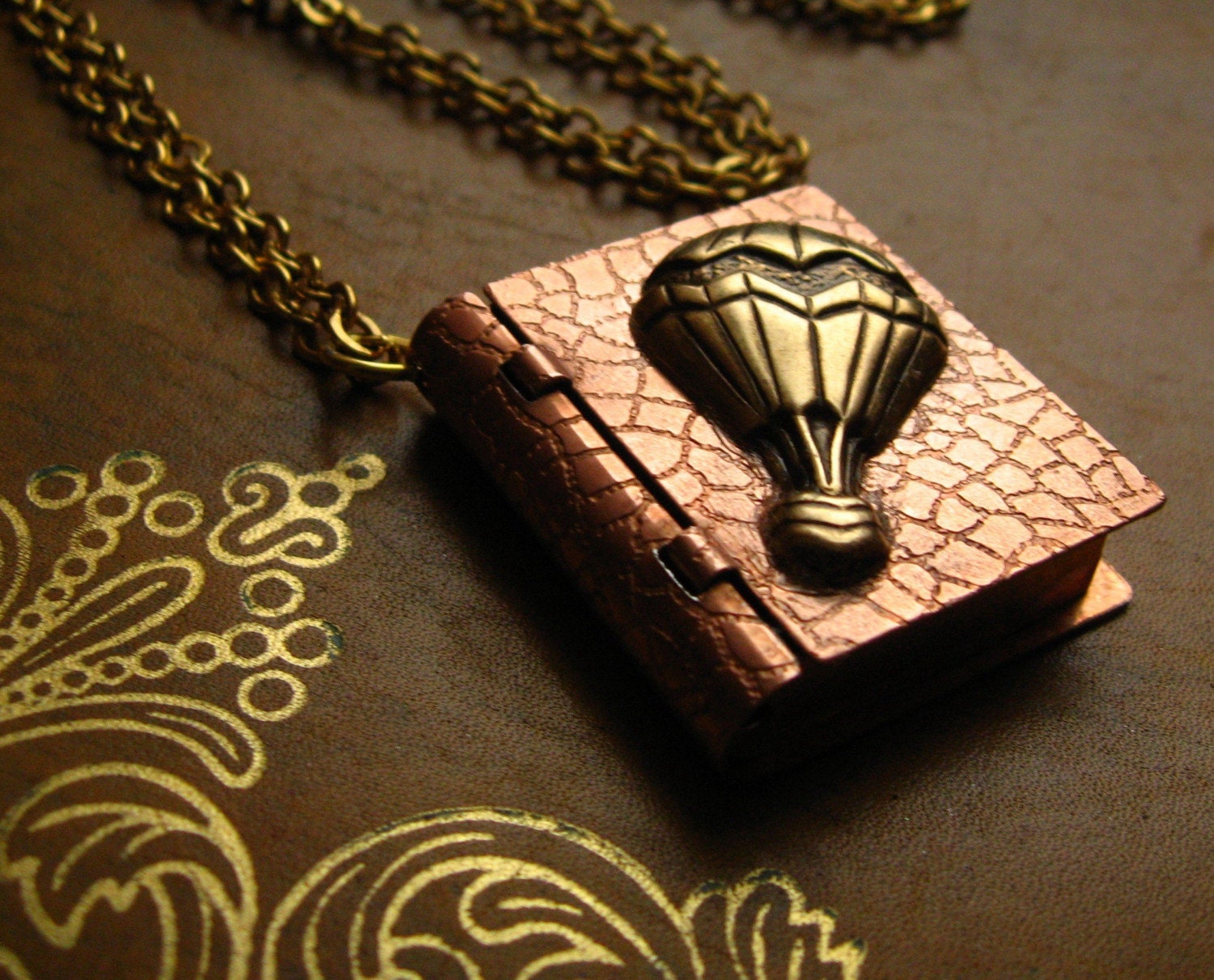 The Take Flight Locket - vintage luggage locket