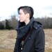 Checkerboard knit cowl