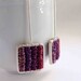 Earrings Purple in Sterling silver and copper, long and super lightweight earrings, "Tangle earrings"