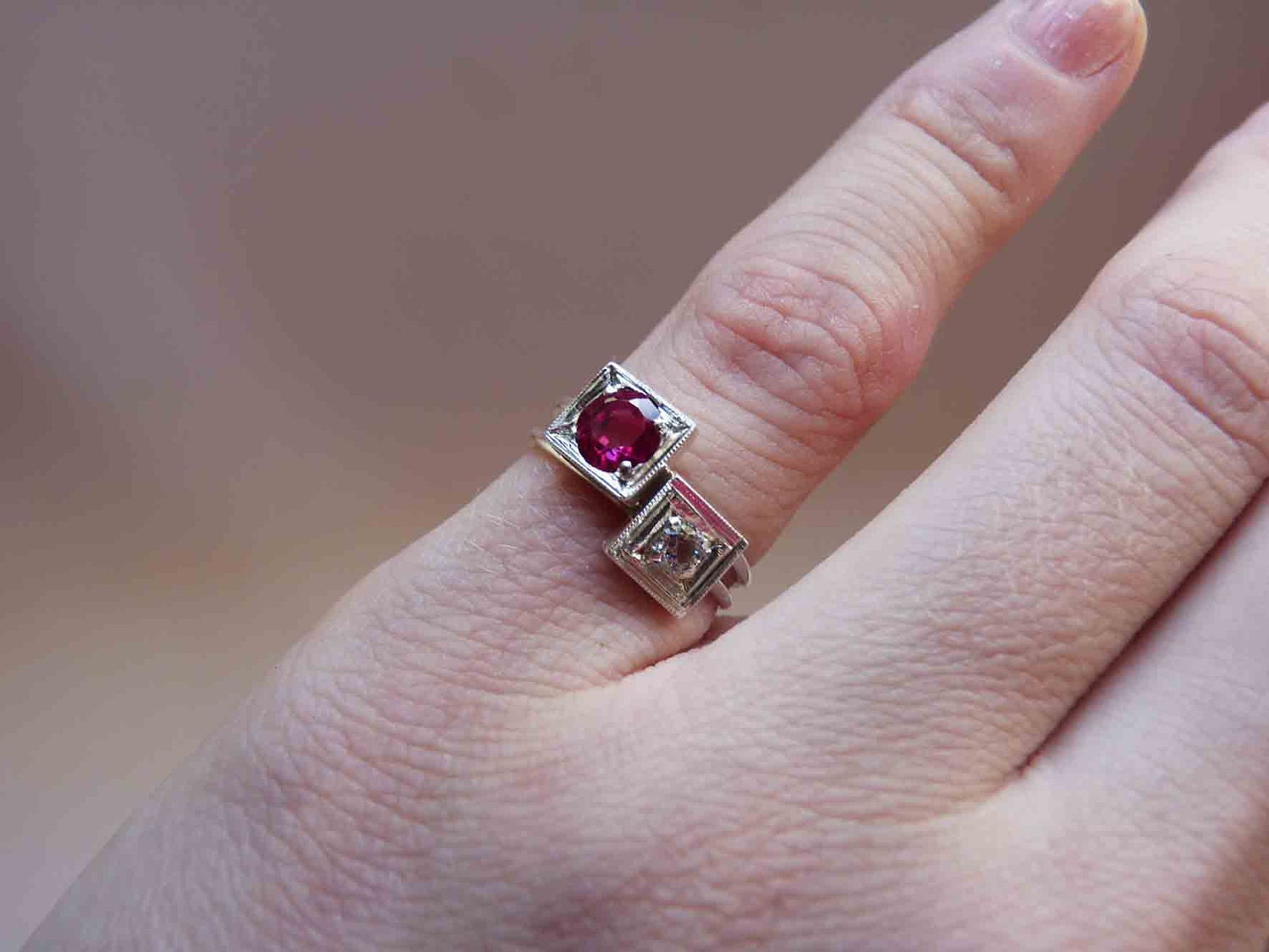 Birthstone Stacking Ring, TWO Little rings, Sterling silver, Made to order, Custom Ring ,  Choose Two Gemstone