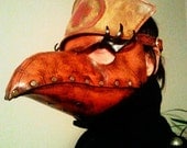 RESERVED Leather Steampunk Plague Doctor nurse Mask