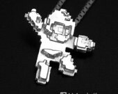 Mega Man Pendant 8-bit Sterling Silver
