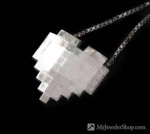 Heart Pendant 8-bit Sterling Silver