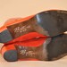 size 6/6.5 Vintage 60s Mod Tangerine Leather GoGo Boots