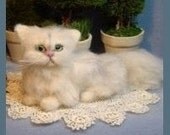 Custom Persian Cat needle felted sculpture  pet memorial