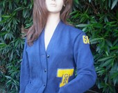 Vintage Lettermen's Sweater  Shannon Johnsen San Francisco  SIZE  36  All wool