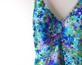 vintage 1970s bathing suit ( AQUAMARINE )