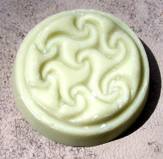 Large Light Green Celtic Triskelion Green Faery Soy Tart