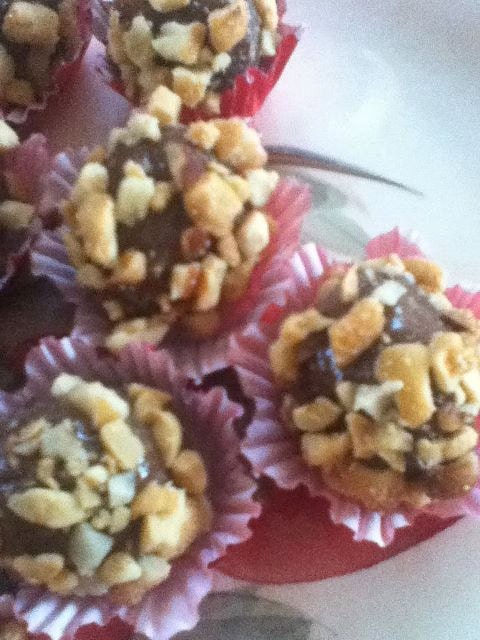 Brazilian favorite Brigadeiro cocoa/condensed milk covered in nuts you get 15 little chocolate balls party favor favors