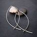 Almond, Hoop Earrings - big sterling silver open hoop earrings