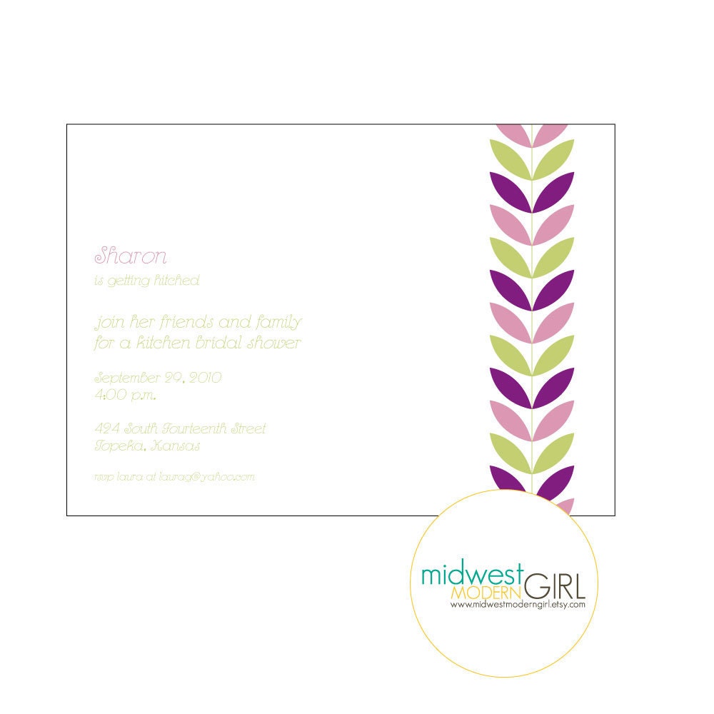 Modern Leaves Invitation